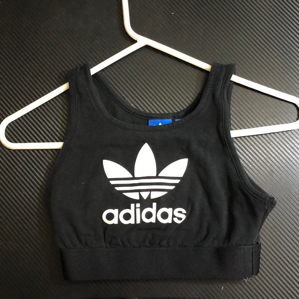 Black adidas crop top / sports bra